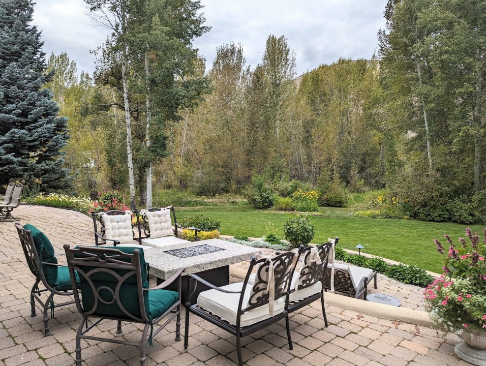 Outdoor area at a Sun Valley vacation home